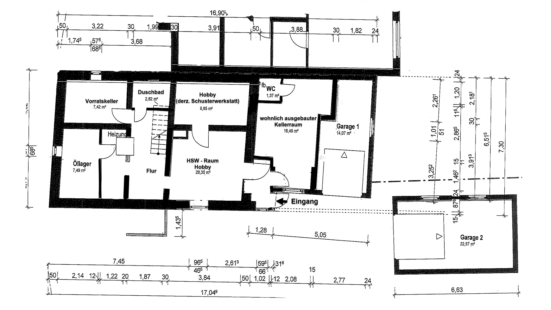 Mit Blick zum Himmel und Natur: EFH in Reichshof-Hahn mit Wintergarten und Terrasse, Grundriss - Kellergeschoss